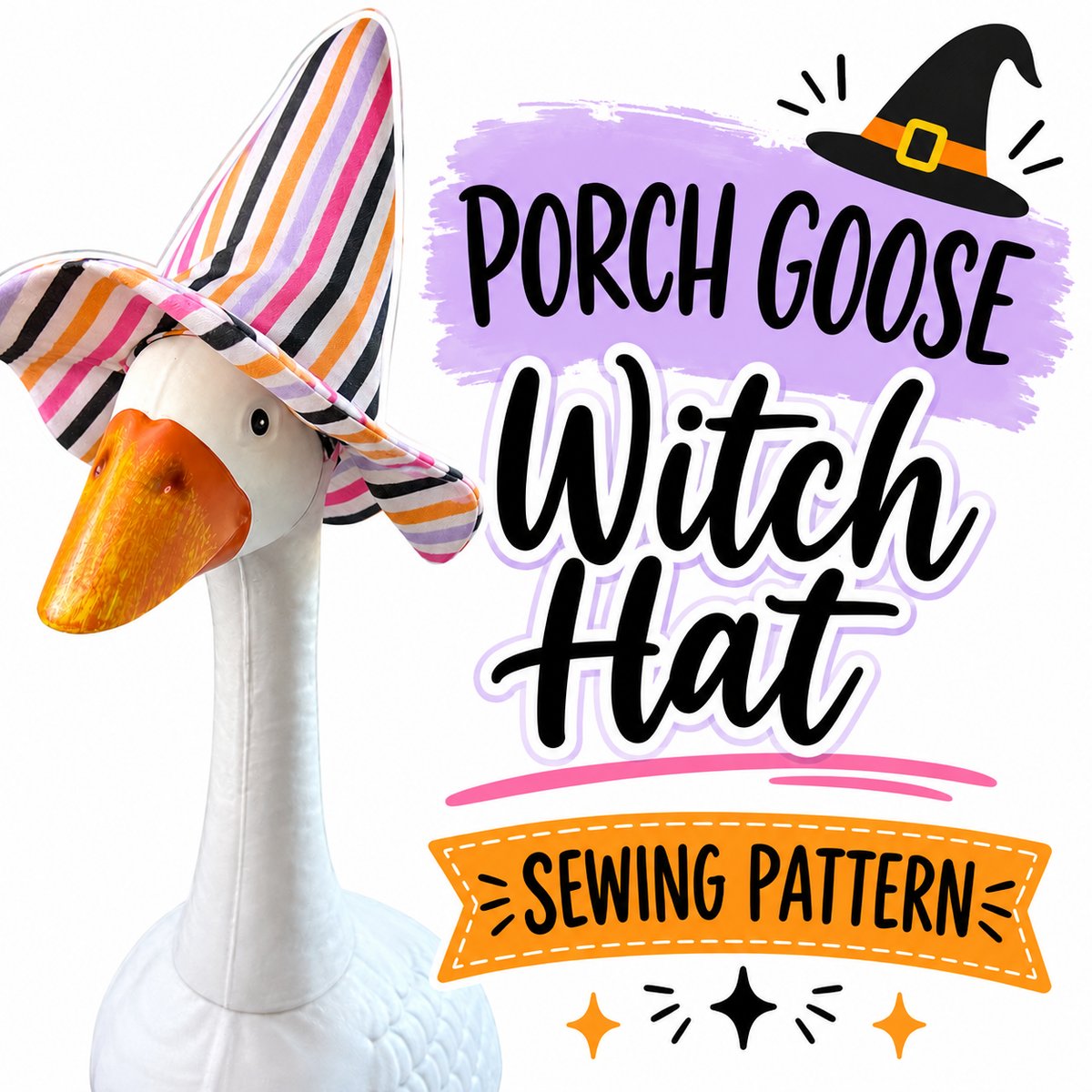 Porch Goose Witch Hat Sewing Pattern