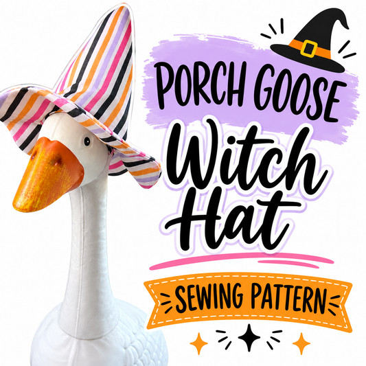 Porch Goose Witch Hat Sewing Pattern